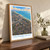 Southend-on-Sea city view bordered print styled in Original angled oak-console; frame and props not included
