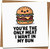 Funny Burger Pun Greeting Card – You're The Only Meat I Want In My Bun – 145mm x 145mm Square Card with Kraft Envelope – Anniversary, Valentine’s, Boyfriend, Girlfriend