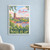 Bochum city view full-bleed print styled in White frame / blue sitting room; frame and props not included