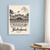 Sukabumi city view full-bleed print styled in White frame / blue sitting room; frame and props not included