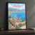 Alanya city view full-bleed print styled in Black frame / charcoal wall; frame and props not included