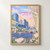 Gwangmyeong city view full-bleed print styled in Front oak frame - corrected opening; frame and props not included