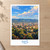 Niš city view bordered print styled in Unframed sheet - corrected A-series; frame and props not included