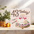 43rd Birthday Card - 43 Today Cake with Candles, Cherries and Confetti, 145mm x 145mm Square, Includes Kraft Envelope