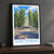 Syktyvkar city view bordered print styled in Black frame / charcoal wall; frame and props not included