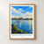 Blagoveshchensk city view bordered print styled in Front oak frame - corrected opening; frame and props not included