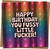 Funny Rude Birthday Card - 'Happy Birthday You Fussy Little Fucker!' - 145mm x 145mm Square Greeting Card with Kraft Envelope - Adult Humor, Colorful Rainbow Design