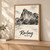 Railay Phra Nang beach limestone cliffs full-bleed print styled in Light oak-console; frame and props not included