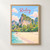 Railay Phra Nang beach limestone cliffs full-bleed print styled in Front oak frame - corrected opening; frame and props not included