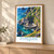 Dunquin Pier zigzag path bordered print styled in Light oak-console; frame and props not included