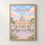 St Peter's Basilica from the square full-bleed print styled in Front oak frame - corrected opening; frame and props not included
