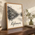Kylemore Abbey across Pollacappul Lough full-bleed print styled in Original angled oak-console; frame and props not included