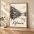 Kylemore Abbey across Pollacappul Lough full-bleed print styled in Light oak-console; frame and props not included