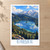 Eibsee beneath the Zugspitze bordered print styled in Unframed sheet - corrected A-series; frame and props not included