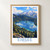 Eibsee beneath the Zugspitze bordered print styled in Front oak frame - corrected opening; frame and props not included
