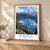 Eibsee beneath the Zugspitze bordered print styled in Light oak-console; frame and props not included