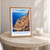 Monemvasia town below the rock bordered print styled in Oak frame / bedside table; frame and props not included
