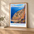 Monemvasia town below the rock bordered print styled in Light oak-console; frame and props not included