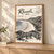 Rhossili Bay from the headland full-bleed print styled in Light oak-console; frame and props not included