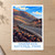 Lanzarote Timanfaya volcanic ridges bordered print styled in Unframed sheet - corrected A-series; frame and props not included