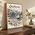 Oeschinensee from the northern hiking terrace full-bleed print styled in Original angled oak-console; frame and props not included