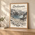 Oeschinensee from the northern hiking terrace full-bleed print styled in Light oak-console; frame and props not included