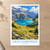 Oeschinensee from the northern hiking terrace bordered print styled in Unframed sheet - corrected A-series; frame and props not included