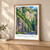 Cheddar Gorge cliff road bordered print styled in Light oak-console; frame and props not included