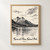 Torres del Paine from the base lagoon full-bleed print styled in Front oak frame - corrected opening; frame and props not included