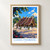 Luang Prabang Wat Xieng Thong bordered print styled in Front oak frame - corrected opening; frame and props not included