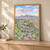 Melbourne city view full-bleed print styled in Light oak-console; frame and props not included