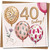 40th Birthday Card - 40 Today Balloons Design - 145mm x 145mm Square -, Includes Kraft Envelope