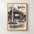 Wuhu city view full-bleed print styled in Front oak frame - corrected opening; frame and props not included