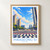 Hwaseong-si city view bordered print styled in Front oak frame - corrected opening; frame and props not included