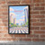Hwaseong-si city view full-bleed print styled in Black frame / exposed brick; frame and props not included
