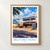Belford Roxo city view bordered print styled in Front oak frame - corrected opening; frame and props not included