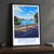 Campos dos Goytacazes city view bordered print styled in Black frame / charcoal wall; frame and props not included