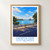Campos dos Goytacazes city view bordered print styled in Front oak frame - corrected opening; frame and props not included