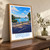 Campos dos Goytacazes city view bordered print styled in Original angled oak-console; frame and props not included
