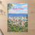 Montes Claros city view full-bleed print styled in Unframed sheet - corrected A-series; frame and props not included