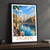 Zagazig city view bordered print styled in Black frame / charcoal wall; frame and props not included