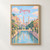 Zagazig city view full-bleed print styled in Front oak frame - corrected opening; frame and props not included