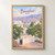 Bawshar city view full-bleed print styled in Front oak frame - corrected opening; frame and props not included