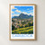 Cariacica city view bordered print styled in Front oak frame - corrected opening; frame and props not included