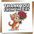 Thank You From The Cat Card – Cute Kitten with Roses – 145mm x 145mm Square Greeting Card with Kraft Envelope, Funny Cat Lover Pet Owner Thank You Note