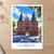 Lübeck city view bordered print styled in Unframed sheet - corrected A-series; frame and props not included