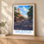 Salatiga city view bordered print styled in Light oak-console; frame and props not included