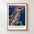 Elektrostal’ city view bordered print styled in Front oak frame - corrected opening; frame and props not included