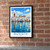 Bizerte city view bordered print styled in Black frame / exposed brick; frame and props not included