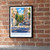 Paris 12 Reuilly city view bordered print styled in Black frame / exposed brick; frame and props not included